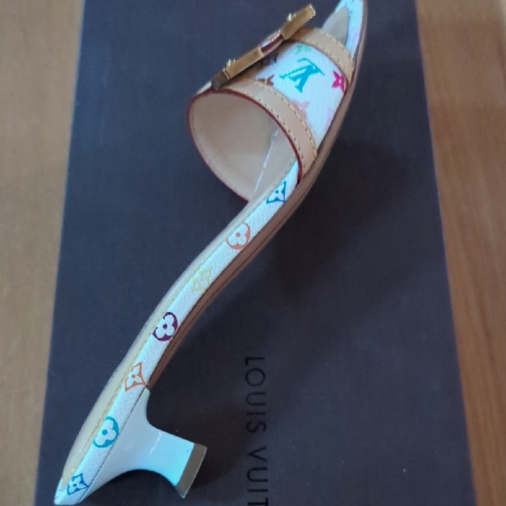 Louis Vuitton Murakami Kitten Heel Sandals - Picture 2 of 3